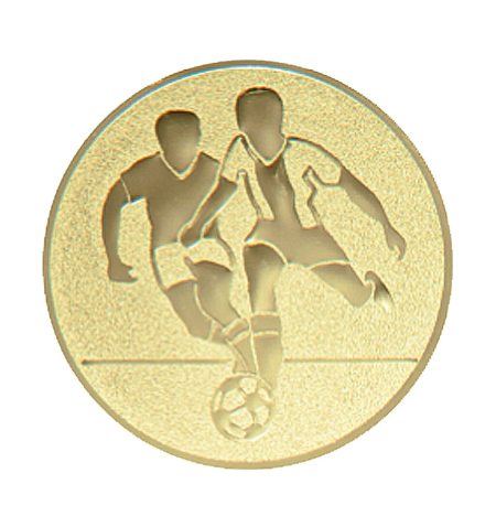Emblém fotbal dvojice, 25 mm, zlato